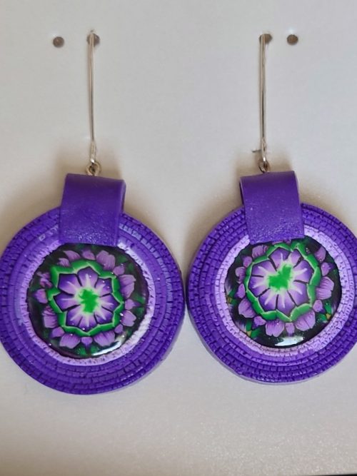 Auskarai Violetinės petunijos